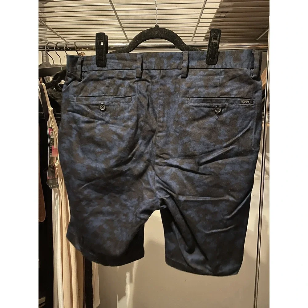 Michael Kors‎ Mens Shorts Blue / Black Camouflage Sz 32 Urban Camo